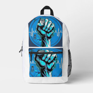 Mochila Impresa "Guerrero de la diabetes: fuerza, resiliencia y vi
