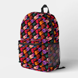 Mochila Impresa Guitars coloridos