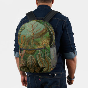 Mochila Impresa Gusanos vintage Annelids Chaetopoda por Ernst Haec