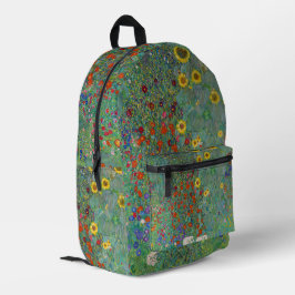 Mochila Impresa Gustav Klimt - Jardín de campo con girasoles