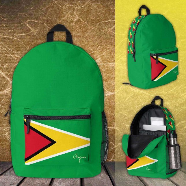 Mochila Impresa Guyana, mochila, bandera de Guyana / patriótico (Subido por el creador)