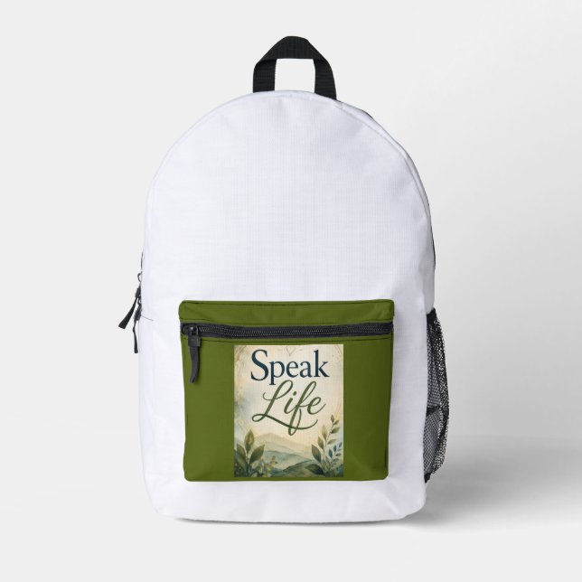 Mochila Impresa Habla Vida (Anverso)