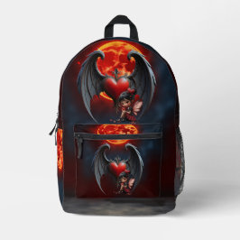 Mochila Impresa Hada del Día de San Valentín de Luna de Sangre