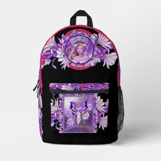 Mochila Impresa Hada Purple Sun (Anverso)