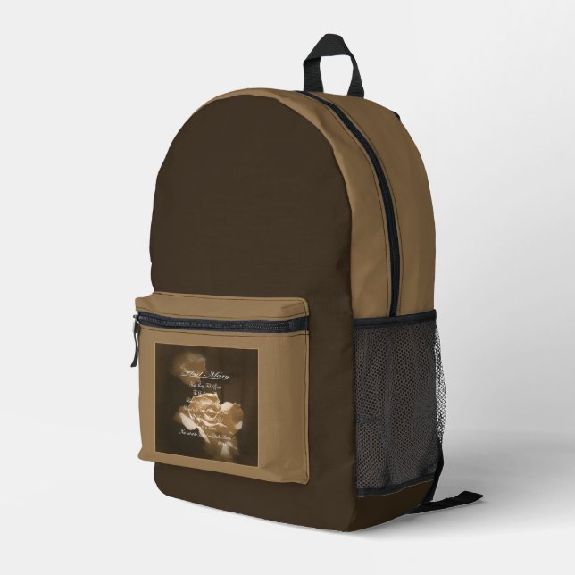 Mochila Impresa Hail Mary Prayer (Esquina derecha trasera )