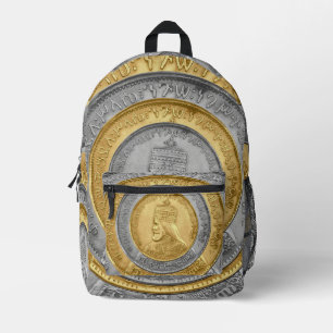 Mochila Impresa Haile Selassie Jah Rastafari Reggae Rasta Raíces 