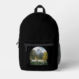 Mochila Impresa Half Dome en otoño, con texto "Yosemite"