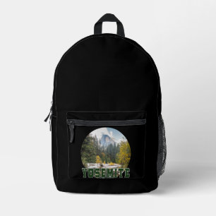 Mochila Impresa Half Dome en otoño, con texto "Yosemite"