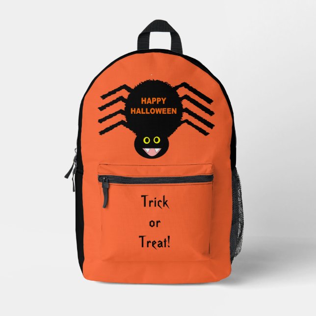 Mochila Impresa Halloween Black Spider Personalizado (Anverso)