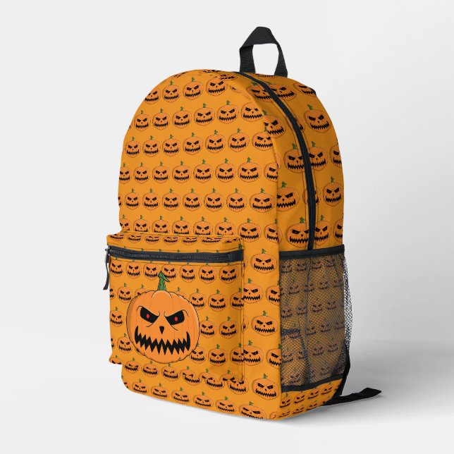 Mochila Impresa Halloween de Menacing Jack O'Lantern (Esquina derecha trasera )