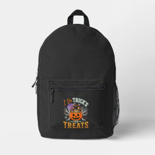 Mochila Impresa Halloween Hago Trucos para Dulces Calabaza