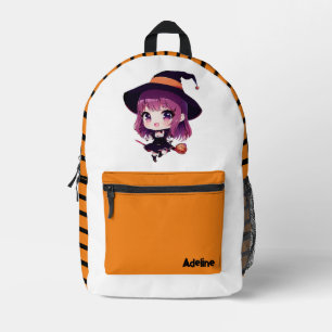 Mochila Impresa Halloween/Horrible/bruja otoño