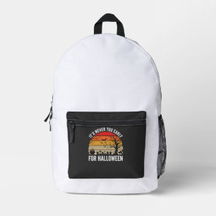 Mochila Impresa Halloween Nunca Demasiado Temprano Vintage Atardec