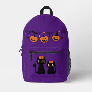 Mochila Impresa Halloween/otoño/otoño/otoño/calabaza/gato