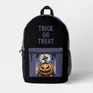 Mochila Impresa Halloween, Truco o trato, calabazas espeluznantes