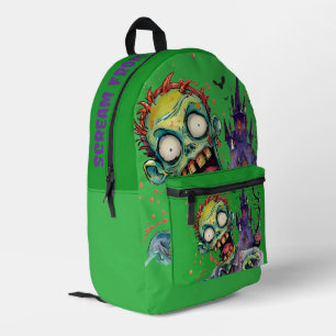 Mochila Impresa Halloween, Zombie,Grito Del Castillo Púrpura , 
