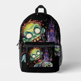 Mochila Impresa Halloween, Zombie,Grito Del Castillo Púrpura , 