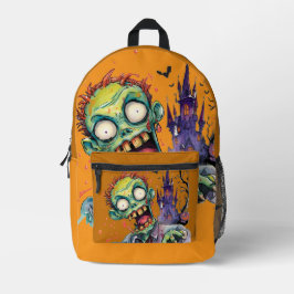 Mochila Impresa Halloween, Zombie,Grito Del Castillo Púrpura , 