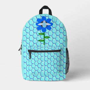 Mochila Impresa Happy Bee Day Boy Blue Birthday Bumblebee
