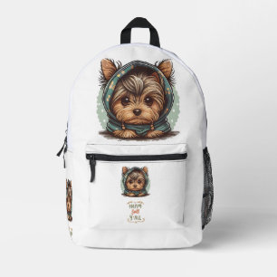 Mochila Impresa Happy Fall Y'all Yorkshire Terrier Otumn Hoodie