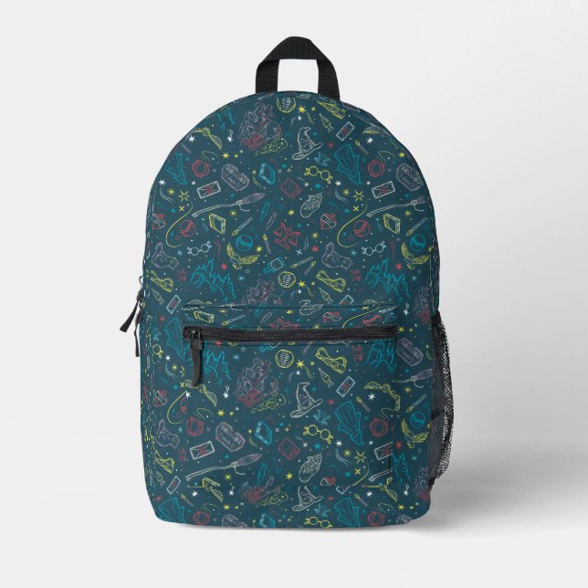 Mochila Impresa HARRY POTTER™ Artifacts Line Art Pattern (Anverso)