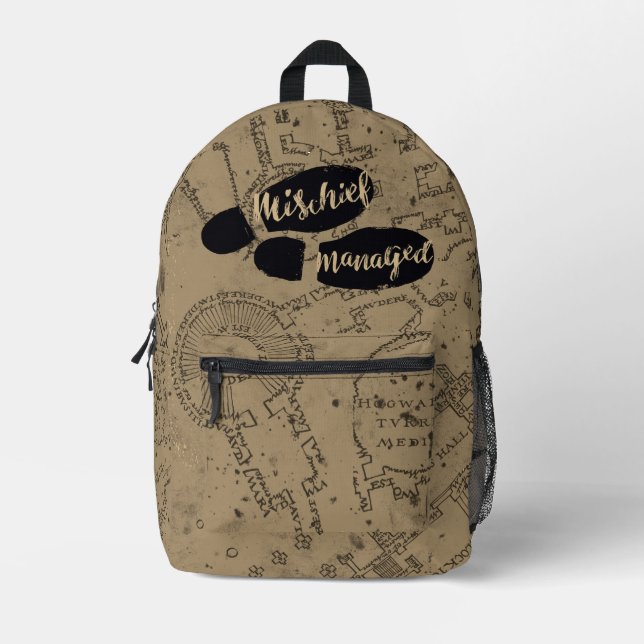 Mochila Impresa Harry Potter | Huellas de mapas ADMINISTRADAS POR  (Anverso)