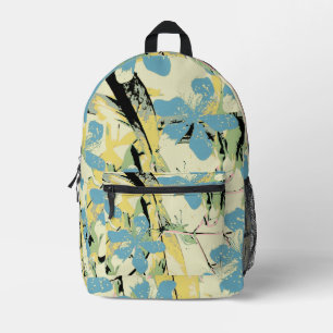 Mochila Impresa Hawai (azul y amarillo)