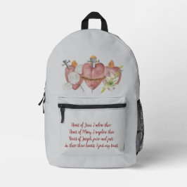 Mochila Impresa Hearts of the Holy Family