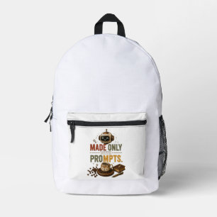 Mochila Impresa Hecho Solo Con Prompts Divertido Robot De Café Ret