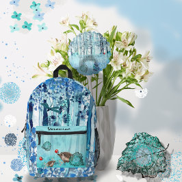 Mochila Impresa Hedgehog Blue Forest