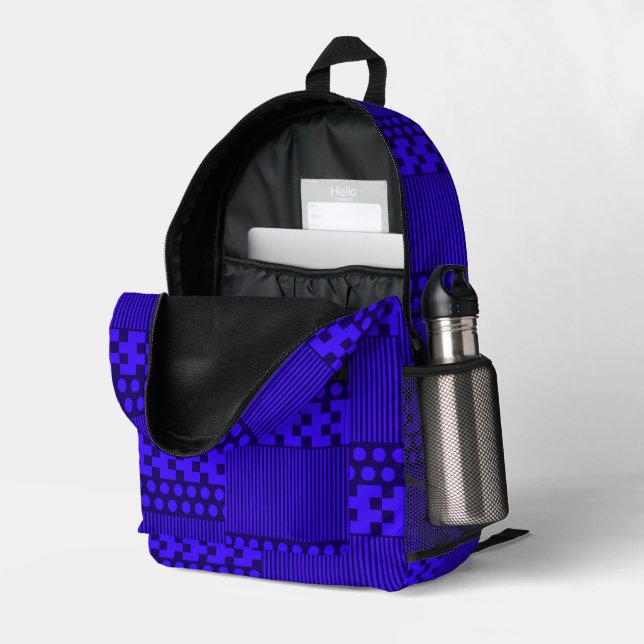 MOCHILA IMPRESA HELLEVI IMPRESIONA EL BACKPACK (Esquina trasera derecha (abierta))