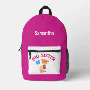 Mochila Impresa Hermana grande con nombre personalizado de hermana