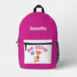 Mochila Impresa Hermana grande con nombre personalizado de hermana