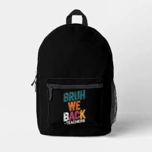 Mochila Impresa Hermano Volvemos Maestros Retro Regreso A Clases 