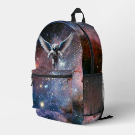 Mochila Impresa Hermoso astronauta alado y galaxia