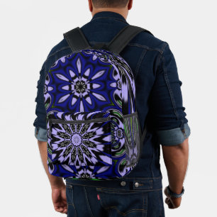 Mochila Impresa Hermoso diseño único de flores de Mandala