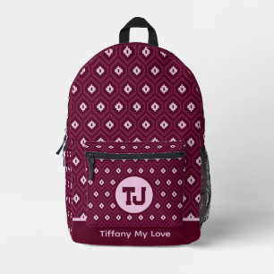 Mochila Impresa Hermoso estudiante de primaria Vacaciones Retro Ba