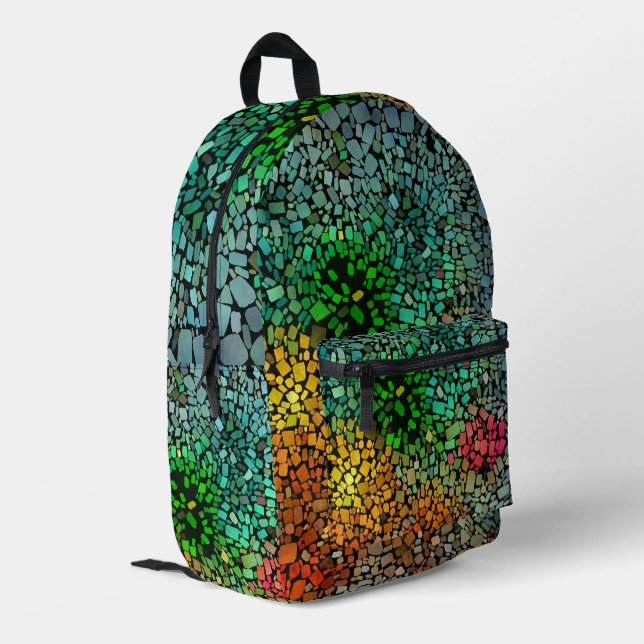 Mochila Impresa Hermoso mosaico (Esquina izquierda trasera)