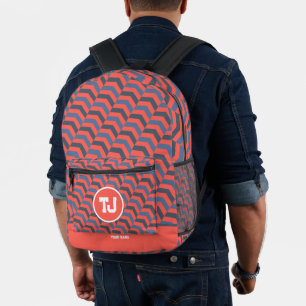 Mochila Impresa Hermoso patrón de jugador minimalista
