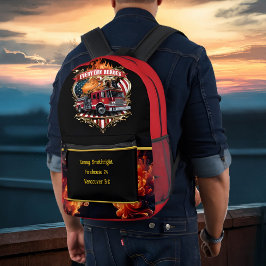 Mochila Impresa Héroes diarios bomberos estadounidenses en acción