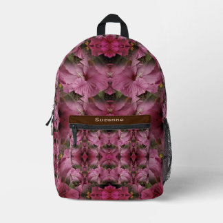 Mochila Impresa Hibiscus Flower Multiplied Vintage Personalizado
