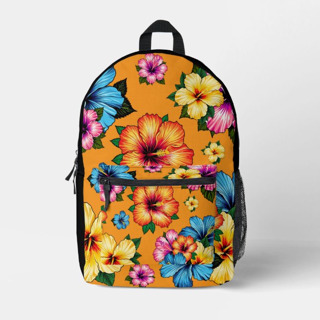 Mochila Impresa Hibiscus tropical (Anverso)
