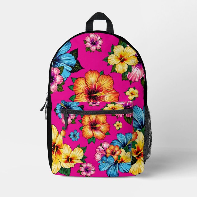 Mochila Impresa Hibiscus tropical (Anverso)
