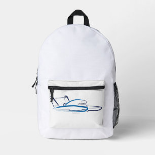 Mochila Impresa Hidroavión 01 Azul