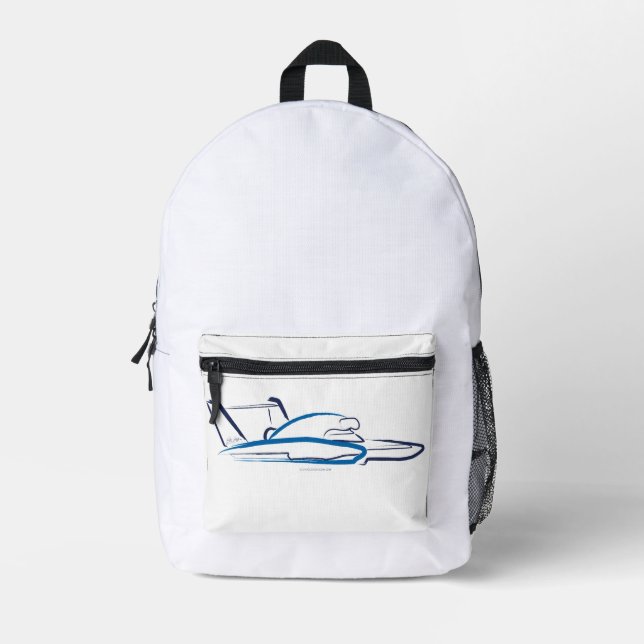 Mochila Impresa Hidroavión 01 Azul (Anverso)