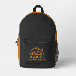 Mochila Impresa Hiker camping humor black orange