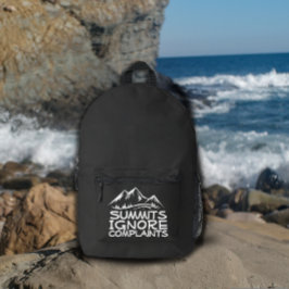 Mochila Impresa Hiker camping humor black white