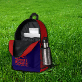 Mochila Impresa Hiker camping humor blue red