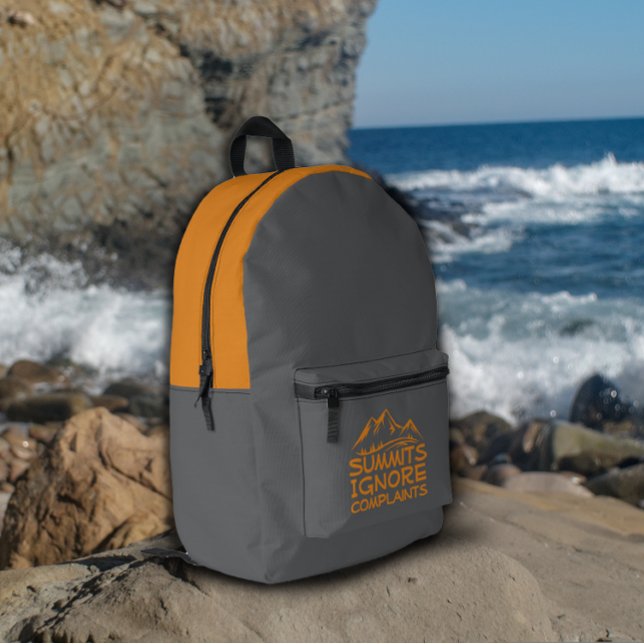 Mochila Impresa Hiker camping humor gray orange (Subido por el creador)