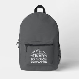 Mochila Impresa Hiker camping humor gray white